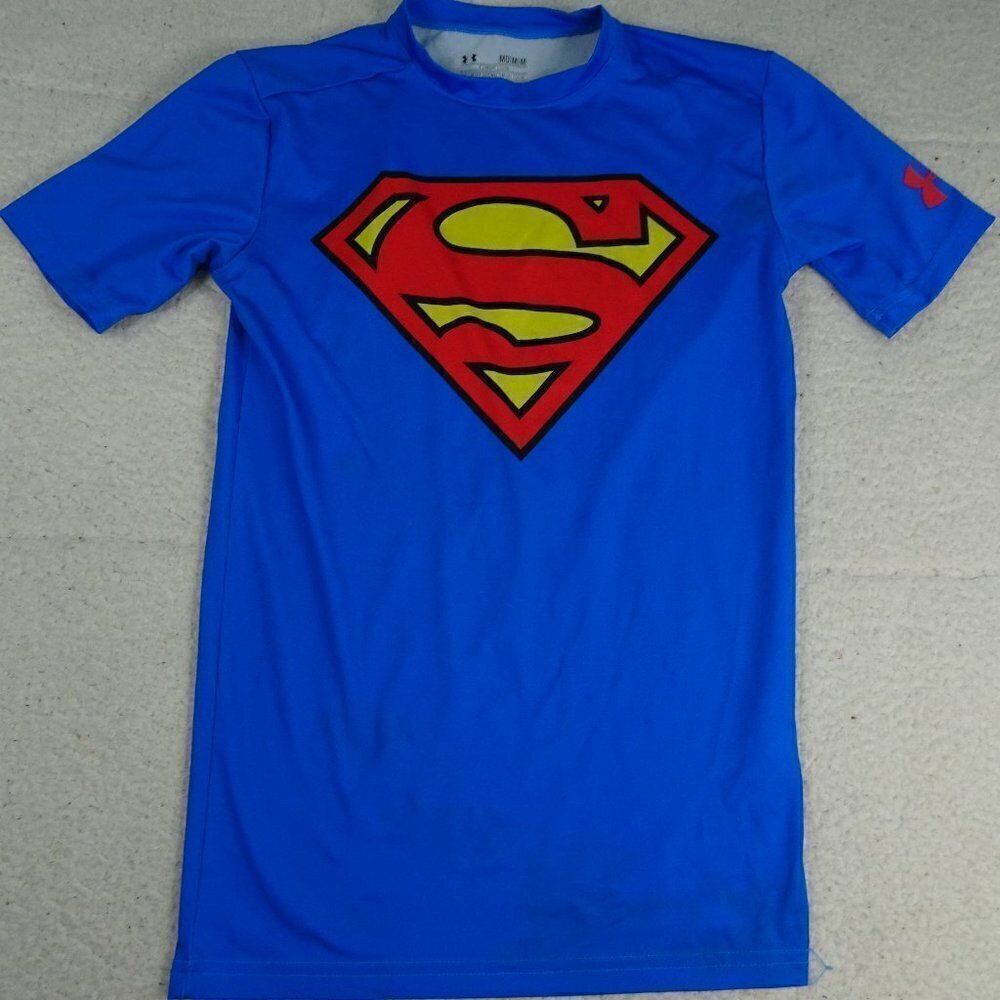 Under Armour Blue Superman Compression Shirt Med